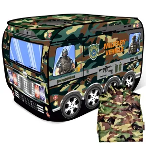 Army Pop-Up Play Tent with Vest