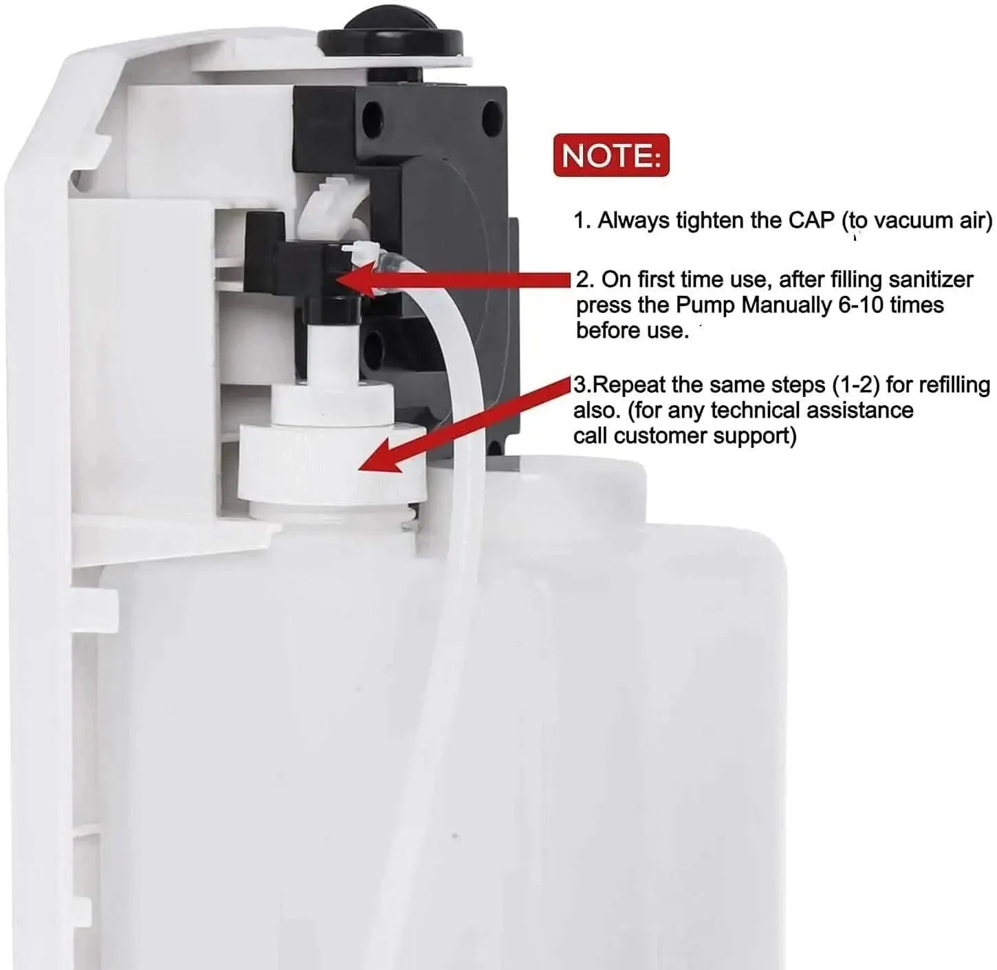 Automatic Sensor Hand sanitizer Liquid Alcohol Dispenser 2200ml White