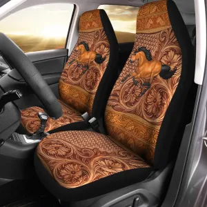 Best Horse 3D Print On Front Car Seat Cover, Horse On Seat Cover For Auto