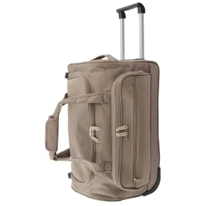 DR487 Lightweight Mid Size Holdall with Wheels Beige