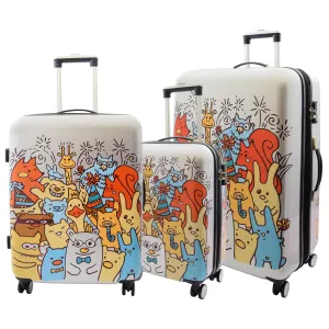 DR501 Four Wheel Suitcase Hard Shell Luggage Cartoon Print