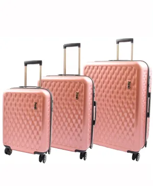 DR511 Travel Luggage 360 Spinner With 8 Wheels Rose Pink