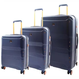 DR513 Expandable Travel Luggage With 8 Wheels Navy