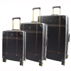 DR515 Travel Luggage with 8 Spinner Wheels Black