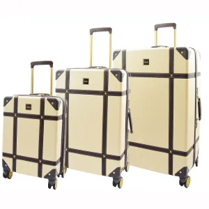DR515 Travel Luggage with 8 Spinner Wheels Cream