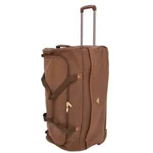 DR516 Faux Leather Large Size Wheeled Holdall Tan