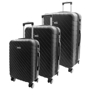 DR520 Digit Lock Hard Shell Expandable Luggage With Four Wheels Black