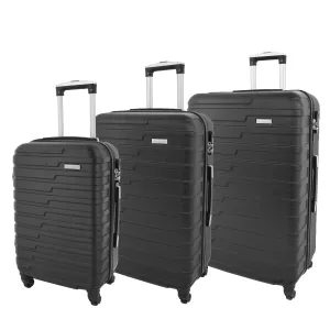 DR538 Digit Lock Hard Shell Four Wheel Luggage Black