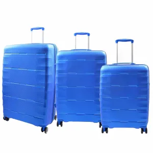 DR541 Expandable ABS Luggage with 8 Wheels Blue