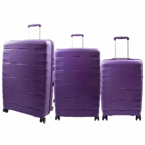 DR541 Expandable ABS Luggage with 8 Wheels Purple
