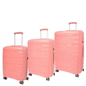 DR541 Expandable ABS Luggage With 8 Wheels Rose Gold