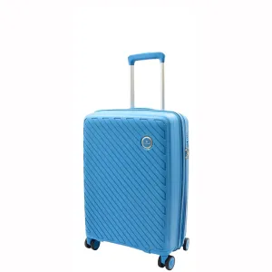 DR542 Hard Shell Cabin Sized Suitcase Wheeled Luggage Blue