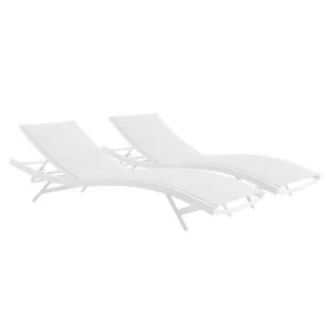 Glimpse Outdoor Patio Mesh Chaise Lounges Set of 2