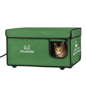 Outdoor Lift-Top Heated Cat House Large