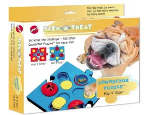 Spot Seek-A-Treat Flip 'N Slide Connector Puzzle Interactive Dog Treat and Toy Puzzle - 1 count